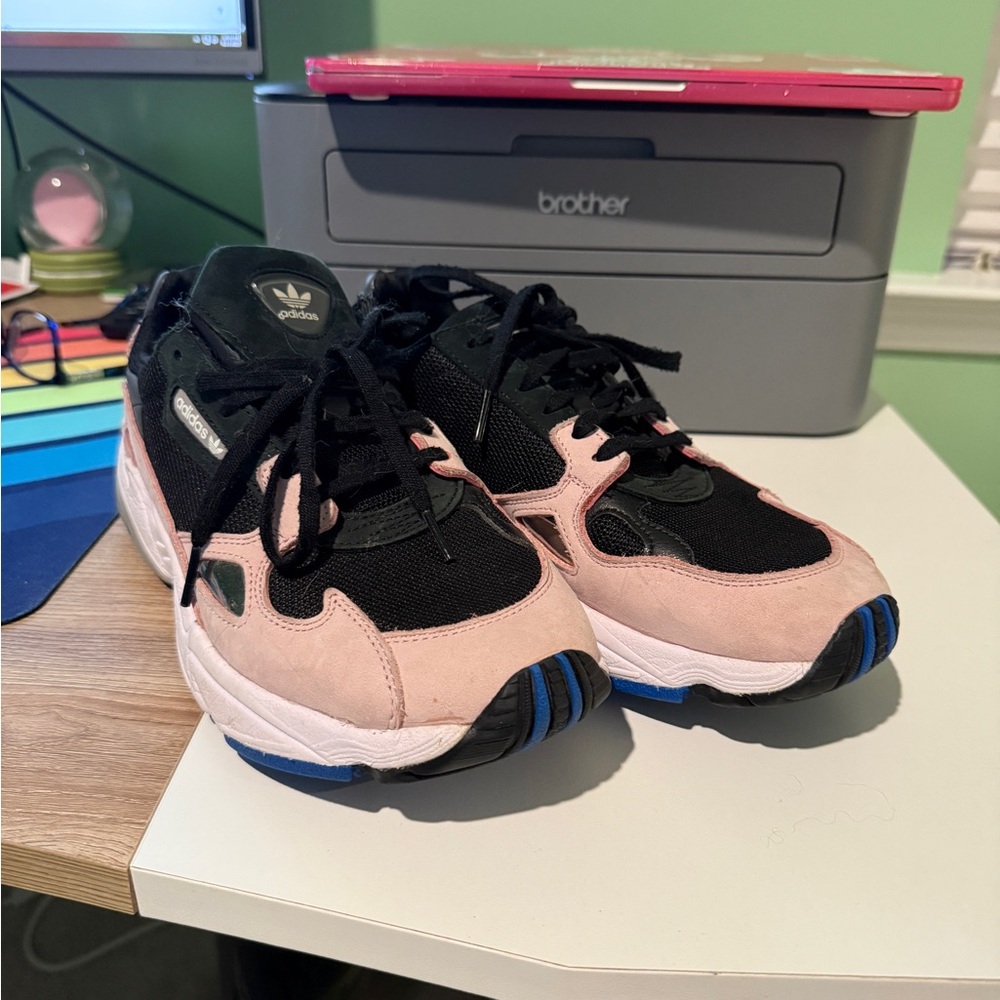 Adidas Black and Pink Sneakers